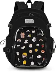 [ZJYJING] Ita Backpack with Pin Display Insert School Backpack for Girls Cute Ita Bag for Anime Badge Display