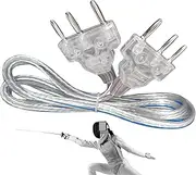 Fencing Hand Cord - Lightweight Stainless Steel Body Wire Pin Plug Body Cord | Saber Hand Cord Flexible Fencing Accessories for Foil & Fencer