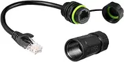 BWPEXZ YXY 2024 Rj45 Panel Mount Connector RJ45 CAT6A Ethernet Jack Waterproof Connector with Network Cable 250mm(YPM20-RJ45-C02)