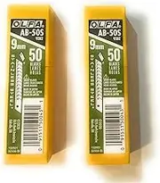 O L F A OLFA 9282 AB-50S 9mm Stainless Steel Snap-Off Blade, 50-Pack (2PACK), packaging may vary