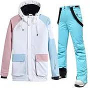 [decathee] Women's Waterproof Ski Jacket Snowboard Mountain Jackets Pants Windproof Winter Warm Snow Coat Windbreaker