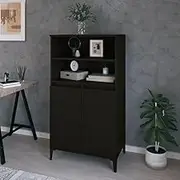 Generic Highboard Black 60x36x110 cm Engineered Wood,821229