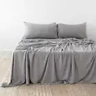 Bambury Size King Single BedT Organica Sheet Set Grey Bedding Organic Cotton