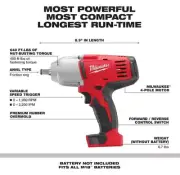 New Milwaukee M18 Cordless 1/2" High Torque Impact Wrench 18V 2663-20 Tool Only