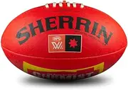Sherrin AFLW Replica All Surface Football, Red, Size 3