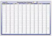 Perpetual Year Planner Writeraze QC Laminated 700x1000mm 12800