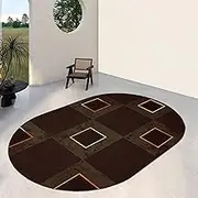Oval Carpet, Nordic Design Washable Home Decoration Living Room Bedroom Playroom Bedside Kitchen Floor Decor Non-Slip Large Rug 80x100cm 100x180cm(3.9ft×6.6ft/120×200cm)