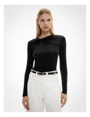 [Witchery] Bar Detail Top in Black