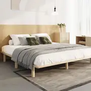 Oikiture Bed Frame King Size Wooden Bed Base Platform Timber