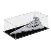 Acrylic Display Case for LEGO 75055 Star Wars Imperial Star Destroyer Figure Storage Box Dust Proof Glue Free