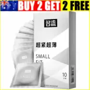 10Pcs Small Size Ultra Thin Latex Condom Men Sex Products Tight Condoms AU