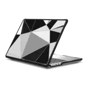 MacBook Pro 14-inch (M1 - M4) Impact Case Geometrical black white gray silver glitter abstract pattern