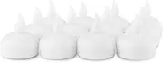 [Novelty Place] 12Pcs Waterproof Flameless Floating Tealights, LED Floating Candles Cool White Flickering Tea Lights - Battery Operated Candles Decoration for Wedding, Christmas, Party, Pool, Pond