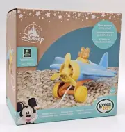 New In Box Green Toys Disney Mickey Mouse 100% Recycled Pull Toy Wobble Airplane