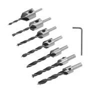 Countersink Drill Bit Set(3-10mm) Quick Change Drill Bit with One Hex Key 7 Pcs