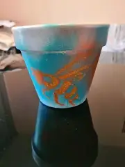 Hand Painted Terracotta Pot 16cm "Buzzing Bees" Design