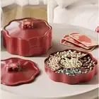 Divided Serving Tray Snackle Tray Compartments Food Plates Dish Candy Storage