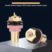 8PCS Gold Plated RCA Phono Chassis Panel Mount Female Socket Adapter RCA Socket
