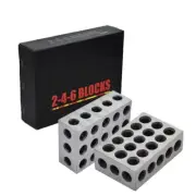 2-4-6 Blocks 23 Holes 1 Matched Pair .0002" Machinist Precision 246 Jig