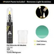 Touch Up Paint For Porsche All Models 22R Turkis Mintgruen With Polish Paste