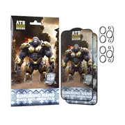 For iPhone 14 Plus 2 PCS Atouchbo Flexible Ceramic Nano Glass Film HD Clear Screen Protector + 2PCS Camera Lens Protector