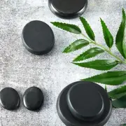 36PCS Basalt Hot Stones Set 4 Sizes Round Shape Body Relaxation Basalt Hot M DP3