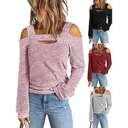 Women's Hoodies Plain Elegant Vintage Fashion Long Sleeve Square Neck Regular Tops Going out Beach Wear Vacation Wear Patchwork Black Pink Red Khaki Light Grey