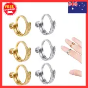 6 Pcs Crochet Rings,Adjustable Crochet Ring Yarn Guide Crochet Tension Rings Kni
