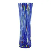 Murano Glass Vase Blue Multi Handmade Millefiori 19cm High Venice Italy