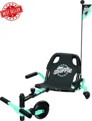 Crazy Cart Shuffle Black Teal Drifting Go Kart Fun Ride for Kids and Adults