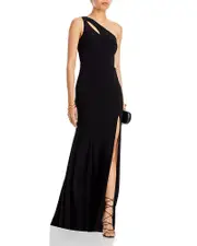Aqua One-Shoulder Gown - Exclusive