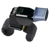 Fox 40 Mini CMG Fingergrip Whistle Rescue Safety Alert Referee BLACK BEST VALUE!