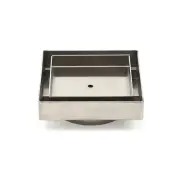 Watermark Brushed Small 100mm Tile Insert Shower Grate Floor Drain 80mm Waste