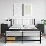 Bedroom Table Bedside Cabinets 2 pcs Black 36x39x68 cm Steel