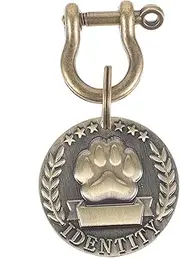 GRIRIW Pet Id Tag for Dogs and Cats Round Metal Pendant with Custom Engraving Lost Name Tag for Pets Kittens and Puppies