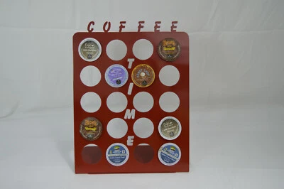 Coffee Time K cup pod holder storage decorative in many colors holds 20 pods