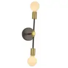 2 Lights Bathroom Wall Sconce Vanity Modern Industrial Wall 2-Lights Gold/Black