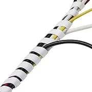 D-Line Cable Tidy Spiral Wrap | CTW2.5W| Cable Management Solution to Organise Cables | 2.5 Meter Length, White