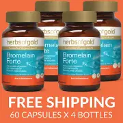 Herbs of Gold Bromelain Forte 60 Capsules - 4 PACK - $26.47 each