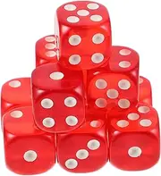 Vaguelly 6 Sided Dice Set Transparent Acrylic Dice Perfect for Parties Learning Bar