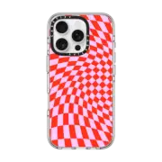 iPhone 16 Pro Clear Case MagSafe Compatible Strawberry Checkers