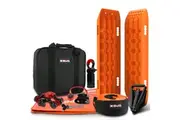 Winch Recovery Kit Snatch Strap Off Road 4WD with Recovery Tracks Gen 2.0 Boards Orange