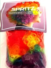 Multi-Color Halloween Clown Wig New!!! Sealed!! +4 Ages Spritz