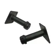 4 Pc 3" Pipe Style Shelf Support Faceout for Wall Mounted Pipeline Black