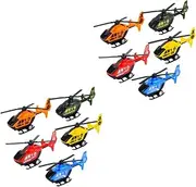 PHENOFICE 10pcs Pull Back Helicopter Toys Plastic Flying Plane Kids Toy Improve Hand-Eye Coordination