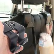 2Pcs Car Interior Back Seat Headrest Hook Storage Hooks Holder Clip Tool Black (for: Fiat)