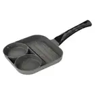 Egg Pancake Steak Pan Breakfast Maker Cookware Omelet Pan Cooking Ham Black as