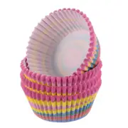 100 Count Cupcake Liners Rainbow Circle Cupcake Muffins Liners Paper Baking Cups