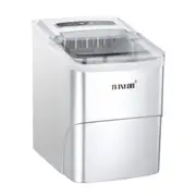 MAXKON Ice Maker Ice Cube Machine 12KG Ice Capacity Silver