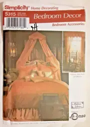 Simplicity Pattern 5315 Bedroom Accessories Sewing Craft Project (H)